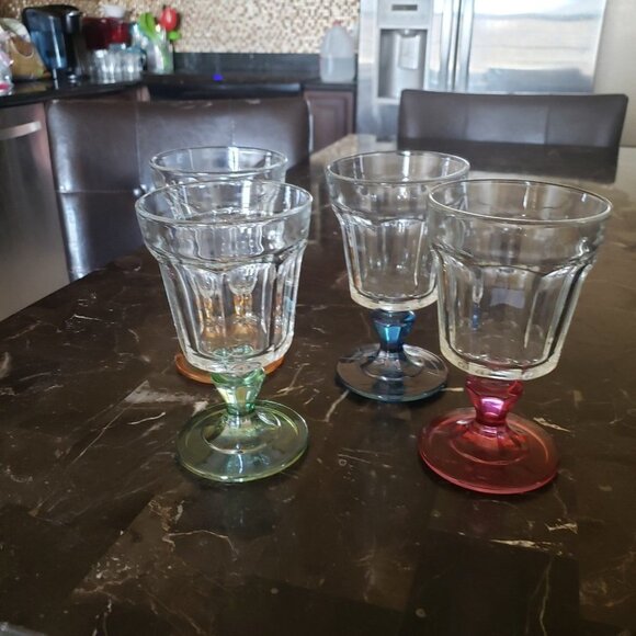 Glassware dessert ice cream set of 4 colorful base mug - Picture 8 of 16